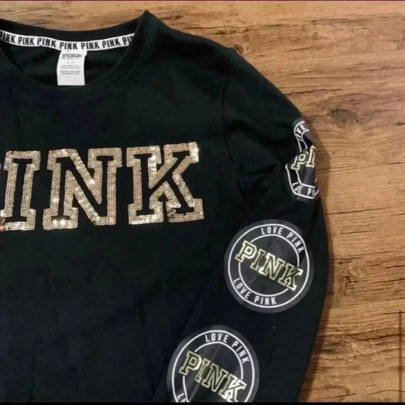 Victoria’s Secret pink Bling sweater/Joggers outfit set S/XS - Picture 7 of 10